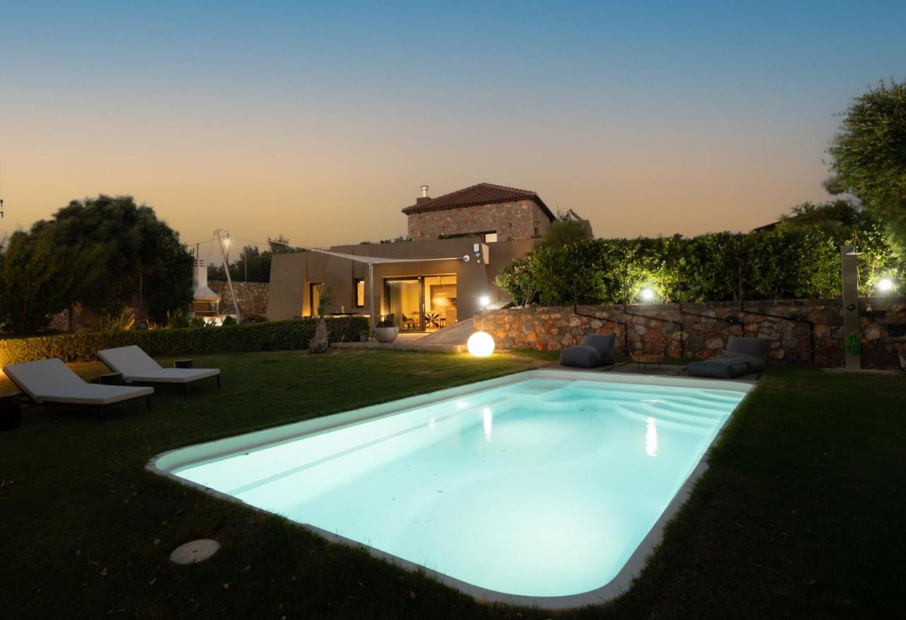 Lithari Luxury Villa With Private Pool, Your Perfect Retreat, Crete Ágios Nikólaos Eksteriør billede
